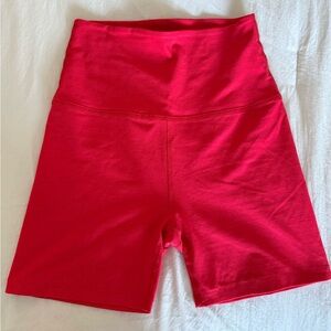 Beyond Yoga High-Waisted Red Shorts